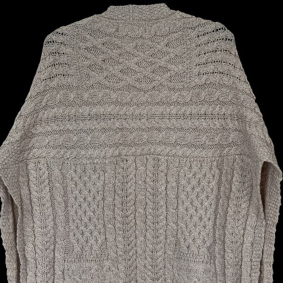 Aran Craft 100% Merino Wool Shawl Fringe Trim Parsnip Missy One Size - Picture 5 of 12